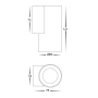 Wall light Aries 5C Colour fixed down LED 6W BRS