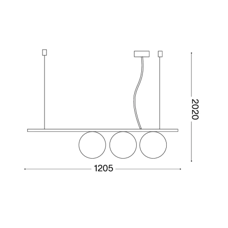 Pendant lamp Perline SP3 G9 BLK