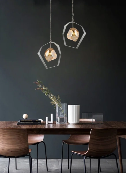 Pendant lamp METEORA1 E27 silver
