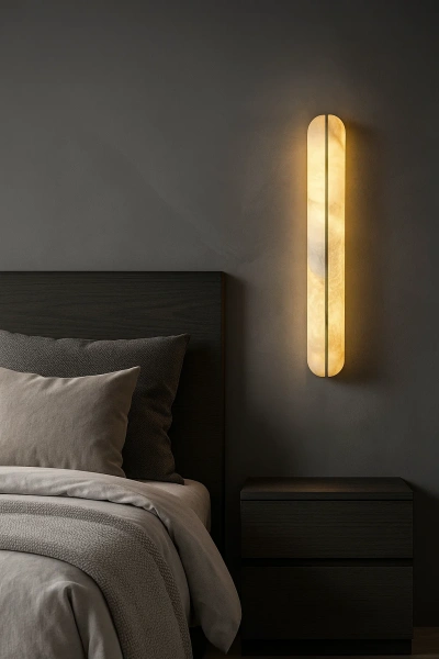 Wall light Lleida Alabaster Spanish Marble LED 12W BRS