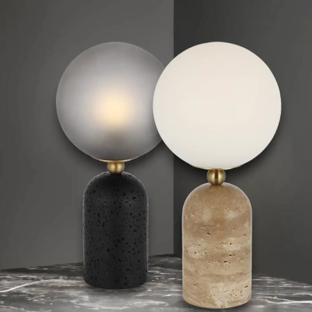 Table lamp GINA E27 D200 H420 BLACK TRA