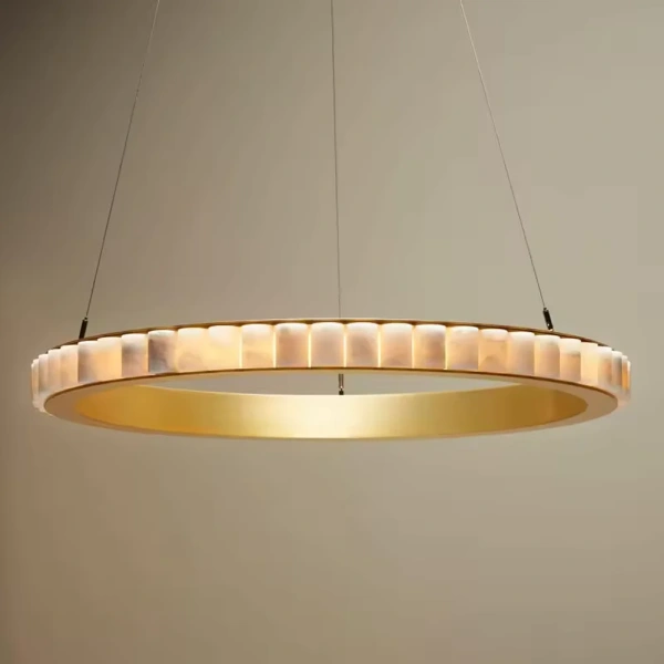 Pendant lamp Capella Alabaster Spanish Marble D60 LED 30W BRS