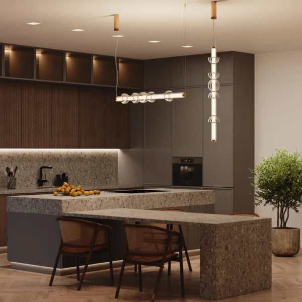 Pendant lamp Afrodite linear P1 LED 30W 3K L980 BK