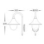 Wall Light Hove E27 8W HV3554W-BLK