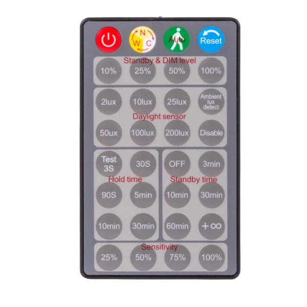 Wall light FOCUS 15W CCT Remote, sensor HV3792T-BLK