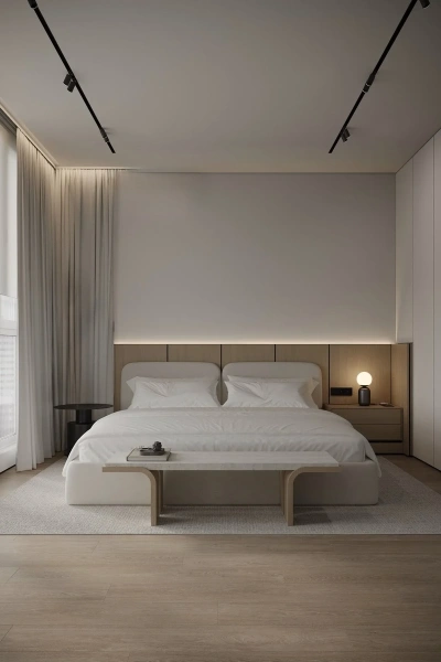 Recessed track set for bedroom Edge 4M 8lt LED 40W BLK