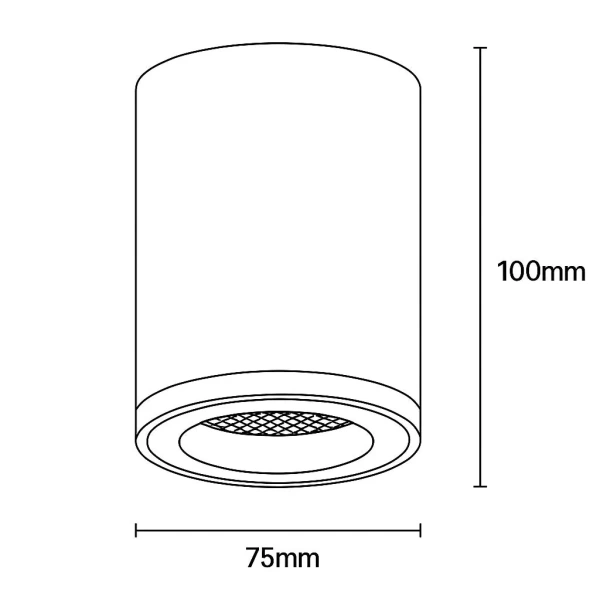 Surface downlight Nero GU10 8W Brass