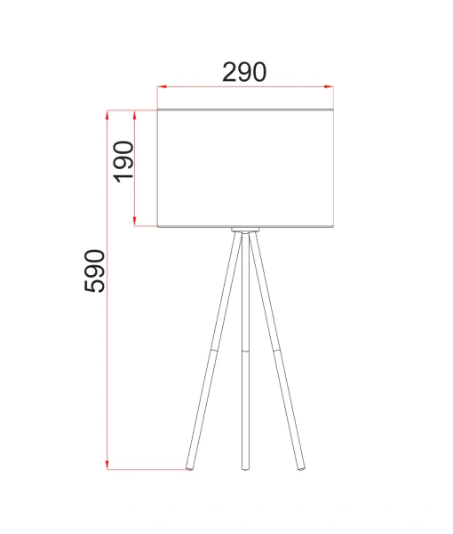 Table lamp JAMBES-T2 E27 WHT
