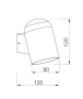 Wall light KEILA 1 Exterior Oval Surface Mounted Wall Lights IP65 35W LED BLK