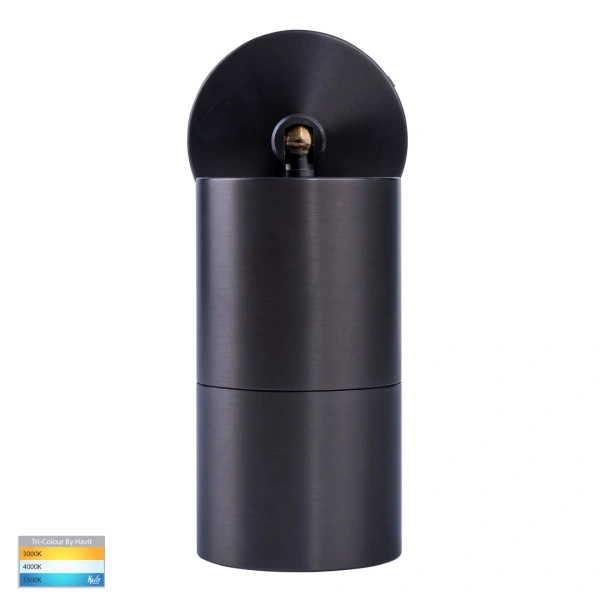 Wall light Tivah Solid Brass Graphite Coloured 3CCT Single Adjustable HV1277GU10T IP65
