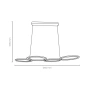 Pendant lamp Elta LED 40W 3K L120 GL