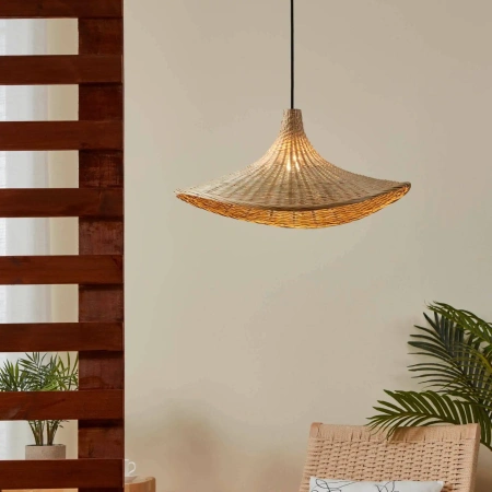Pendant lamp HAXEY 1X40W E27 CANE NAT