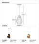 Pendant lamp Hobart E27 NAT