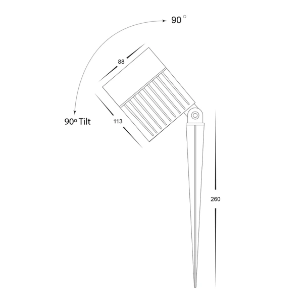 Garden light Oasis Black 24w LED HV1429T-24W IP65