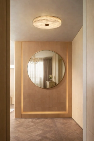 Ceiling Light Malena C1 Alabaster Spanish Marble D40 LED 30W 3CCT BRS