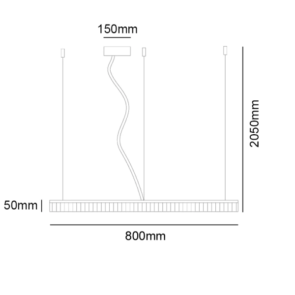 Pendant lamp Crown SP LED 42W 3K D80 BRS