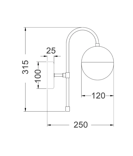 Wall light ARO2 IP20 G9 GLD