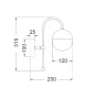 Wall light ARO2 IP20 G9 GLD