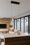 Pendant lamp Aura L1 LED 45W 3CCT L150 BK
