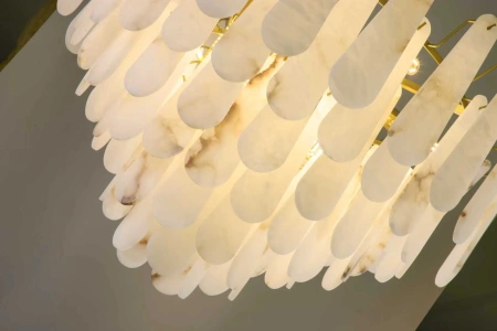 Pendant lamp Buena P16 Alabaster Spanish Marble BRS