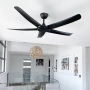 Ceiling Fan Flatjet 3-4-5 blades BLK 56