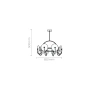 Pendant lamp Halo Alabaster Spanish Marble D85 LED 72W 3K BRS