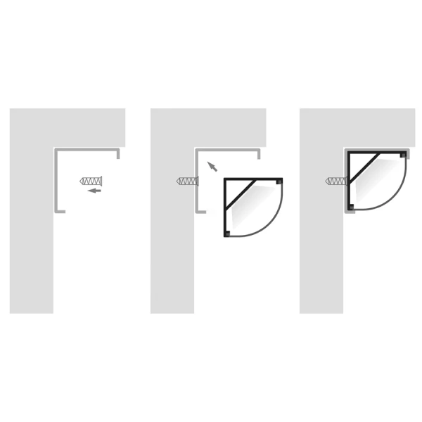 Corner Aluminium Profile HV9691-1616 3m