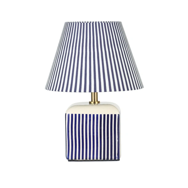 Table lamp Amaris Ceramic E27 Blue Stripe