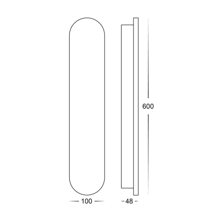 Wall light Barline Shadow LED 12W 3CCT IP65 60cm HV3562T-WHT