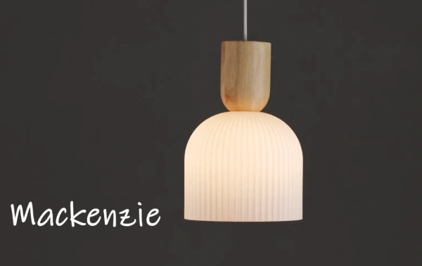 Pendant lamp Mackenzie E27 WHT