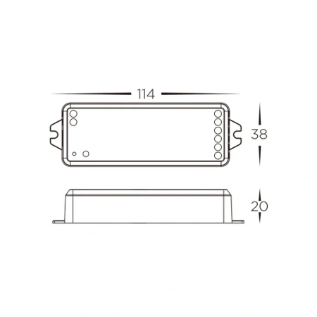 LED Strip Receiver WIFI - RF HV9105-SPI-2CH