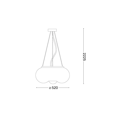 Pendant lamp Arizona SP5 D52 GL