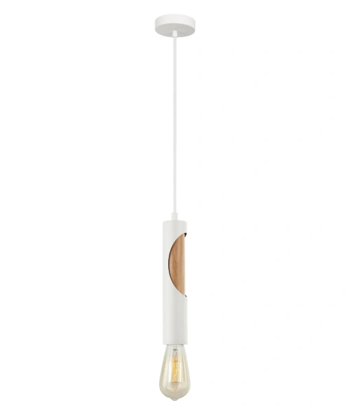 Pendant lamp IDA2 Blonde Wood Tube WHT