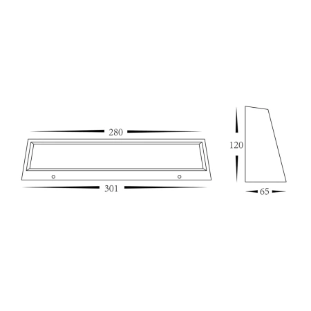Step light Shim 3CCT LED 14W IP54 L30cm BLK