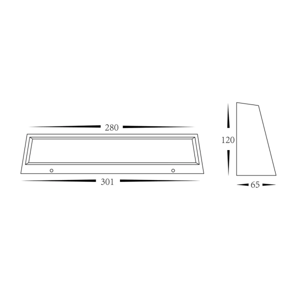 Step light Shim 3CCT LED 14W IP54 L30cm WHT