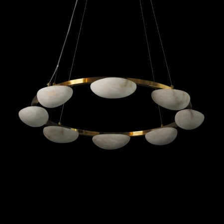 Pendant lamp Miraflores P8 Alabaster Spanish Marble D80 LED 40W CCT Dim BRS
