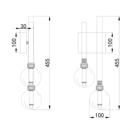 Wall light Meteor 2 light LED 6W 3K GL