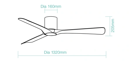 Ceiling Fan Fresno DC 52 Wi-Fi 33W BL