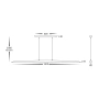 Pendant lamp Noce Walnut Timber L180 LED 28W 3CCT Dim