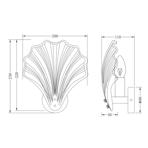 Wall lamp Aurora Clear Glass E14 BR