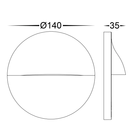 Step light Lisca 3W 3CCT 240V LED BLK