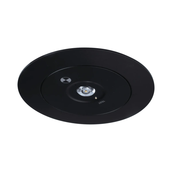 Recessed emergency light Evac D63 3.5W non-maintained BLK