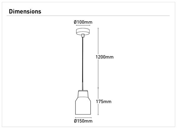 Pendant lamp Moby Small E27