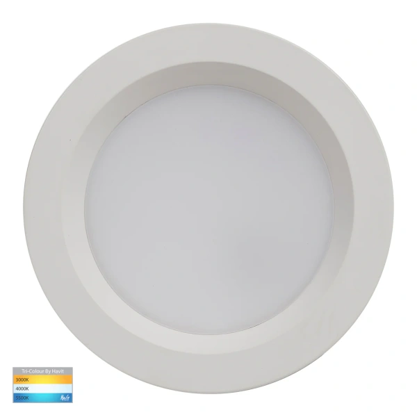 Recessed downlight Polly Polycarbonate WHT Fixed 3CCT LED 8W IP WTH
