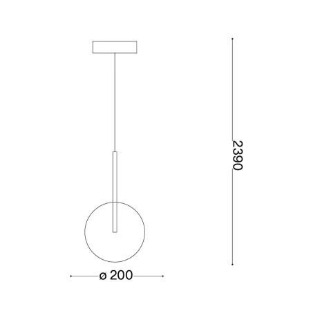 Pendant lamp Equinoxe SP1 D20 LED G4 2W BRS
