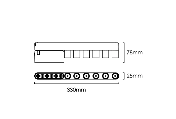 Track Folding light Z5063-18.24.CCT.BK 24V 18W