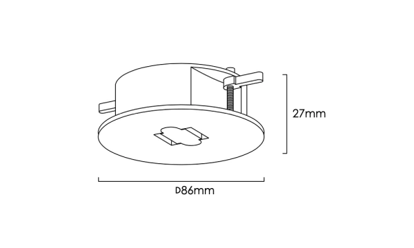 Woven track recessed latch Z5000-24.BTRL.BK 24V