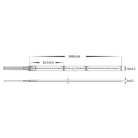 LED Strip RGBC - 5000K 16w IP54 1m