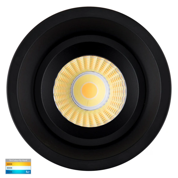 Recessed downlight Prime BLK Fixed Deep 3CCT LED 12W IP54 BLK
