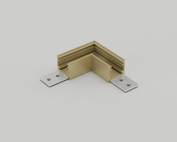 Surface track MUSE horizontal corner 48V Brass